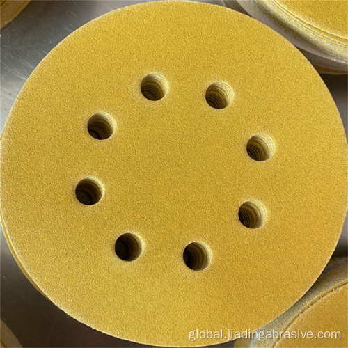 Yellow Sanding Paper Discs 5 inch yellow abrasive sanding paper discs Supplier